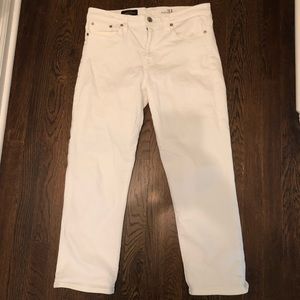 JCrew Vintage Cropped white jeans